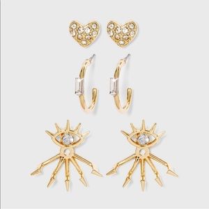Sugarfix by Baublebar Earrings set of 3 pairs